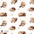 Little Beaver exclusive seamless pattern - Off-white