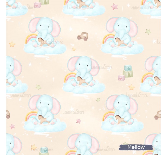 Little Elephant exclusive seamless pattern - Mellow