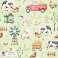 Little Farm exclusive seamless pattern - Green tea