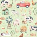 Little Farm exclusive seamless pattern - Green tea