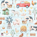 Little Farm exclusive seamless pattern - Soft