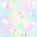 Magic hearts exclusive seamless pattern - Rainbow