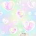 Magic hearts exclusive seamless pattern - Rainbow