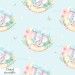 Mama and baby elephants exclusive seamless pattern - Cloud