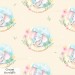 Mama and baby elephants exclusive seamless pattern - Cream