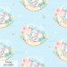 Mama and baby elephants exclusive seamless pattern - Daisy