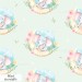 Mama and baby elephants exclusive seamless pattern - Mint