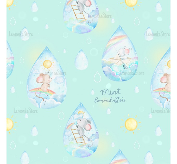 Mice in the raindrops exclusive pattern