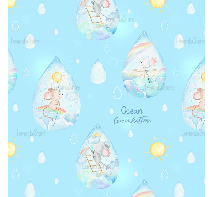 Mice in the raindrops exclusive pattern