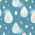 Mice in the raindrops exclusive pattern