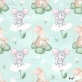 Mommy and mice exclusive seamless pattern - Mint