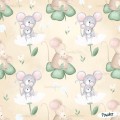 Mommy and mice exclusive seamless pattern - Powder