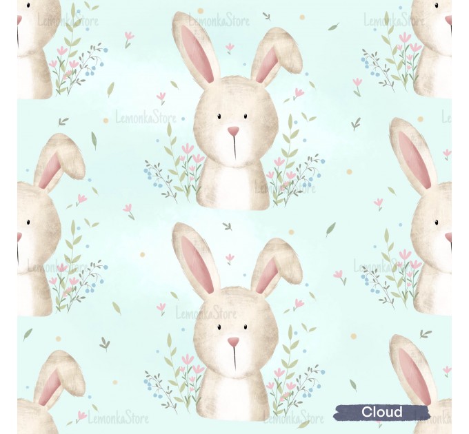 Mommy's little bunny exclusive seamless pattern - Cloud