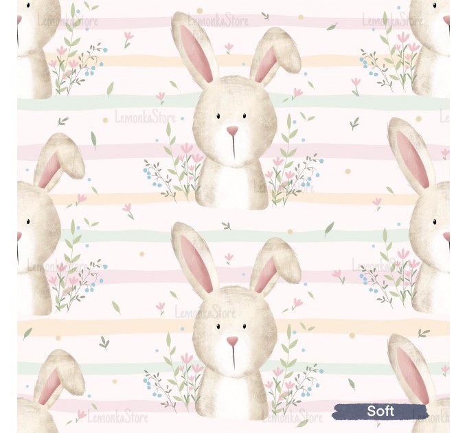 Mommy's little bunny exclusive seamless pattern - Soft