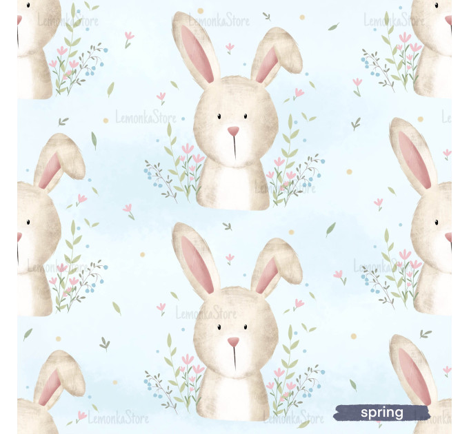 Mommy's little bunny exclusive seamless pattern - Spring