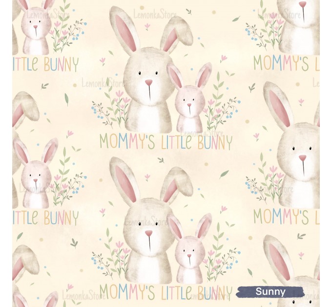 Mommy's little bunny exclusive seamless pattern - Sunny