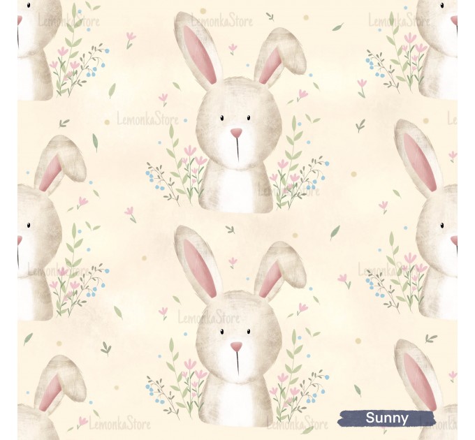 Mommy's little bunny exclusive seamless pattern - Sunny