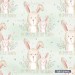 Mommy's little bunny exclusive seamless pattern - Light green