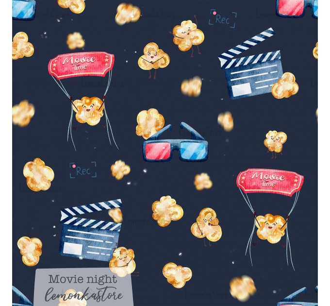 Movie time exclusive [Coordinate] seamless pattern - Movie night