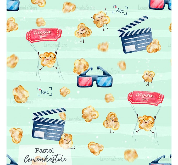 Movie time exclusive [Coordinate] seamless pattern - Pastel