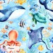 Ocean Story exclusive seamless pattern  - Monaco