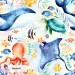 Ocean Story exclusive seamless pattern - Seeshell 