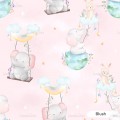 Playing on the clouds exclusive seamless pattern - Blush