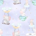 Playing on the clouds exclusive seamless pattern - Lilac