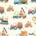 Pumpkin Trucks exclusive seamless pattern - Meadow