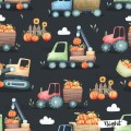 Pumpkin Trucks exclusive seamless pattern - Night