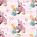 Queen Flamingo exclusive seamless pattern - Pink