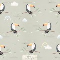 Safari numbers exclusive [Coordinate] seamless pattern - Olive