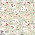 Santa Mail exclusive seamless pattern - Pistachio