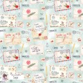 Santa Mail exclusive seamless pattern - Sage