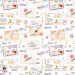 Santa Mail exclusive seamless pattern - White