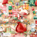 Santa Workshop Seamless Pattern Design