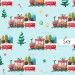 Santa train exclusive seamless pattern - Sky