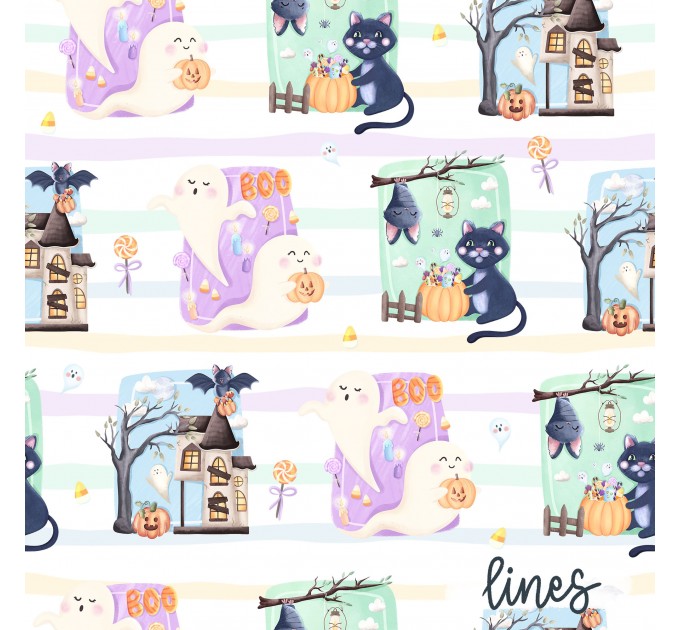 Totally Boo exclusive seamless pattern - Lines