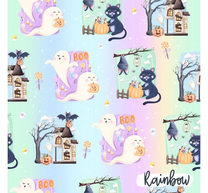 Totally Boo exclusive seamless pattern - Rainbow