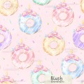 Unicorn Donuts exclusive seamless pattern - Blush