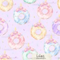 Unicorn Donuts exclusive seamless pattern - Lilac