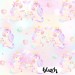 Unicorns Tea Party exclusive seamless pattern - Blush