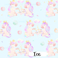 Unicorns Tea Party exclusive seamless pattern - Ice