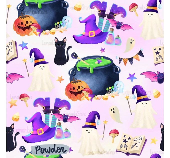 Witch Vibes exclusive seamless pattern - Powder [Custom Colourway]