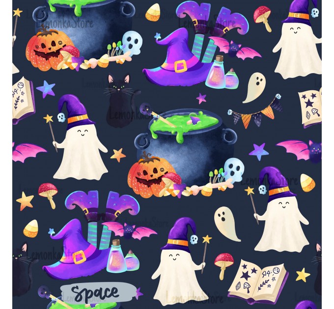 Witch Vibes exclusive seamless pattern - Space