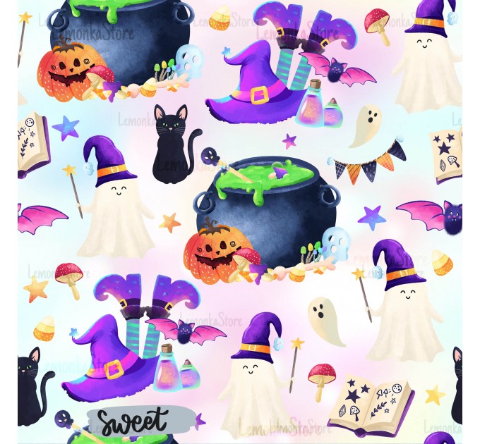 Witch Vibes exclusive seamless pattern - Sweet