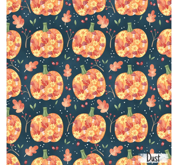 Autumn Pumpkin [NON-exclusive] seamless pattern - Dust