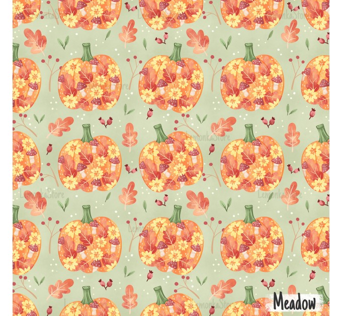 Autumn Pumpkin [NON-exclusive] seamless pattern - Meadow