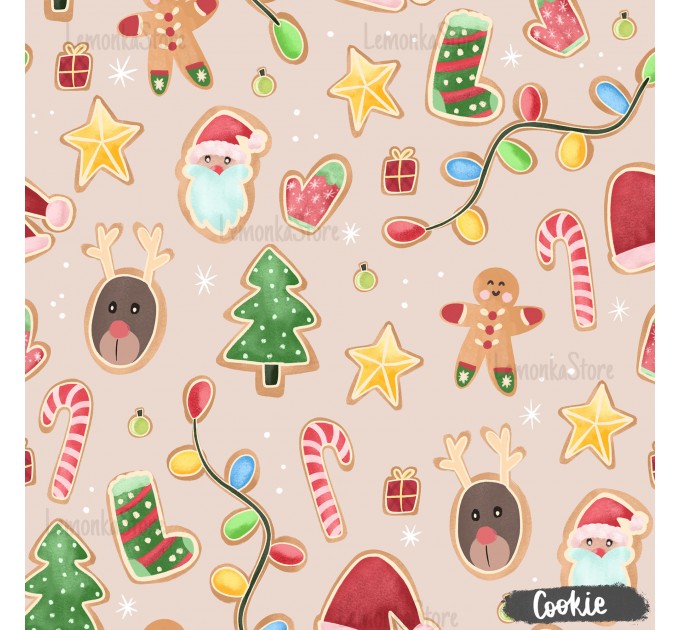 Christmas Gingerbreads [NON-exclusive] seamless pattern - Cookie