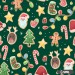 Christmas Gingerbreads [NON-exclusive] seamless pattern - Green